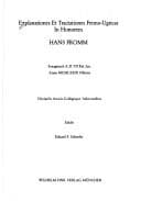 Tapa de Explanationes et tractationes Fenno-Ugricas in honorem Hans Fromm, sexagenarii A.D. VII Kal. Jun. anno MCMLXXIX oblatas discipulis, amicis collegisque adiuvantibus edidit Erhard F. Schiefer