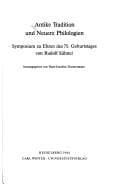 Tapa de Antike Tradition und neuere Philologien