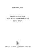 Tapa de Persönlichkeit und musikdramatische Kreativität Hugo Wolfs