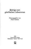 Tapa de Beiträge zum griechischen Liebesroman