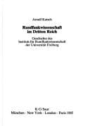 Tapa de Rundfunkwissenschaft im Dritten Reich