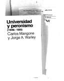 Tapa de Universidad y peronismo (1946-1955)