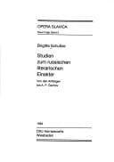 Tapa de Studien zum russischen literarischen Einakter