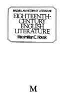 Tapa de Eighteenth-century English literature