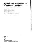 Tapa de Syntax and pragmatics in functional grammar