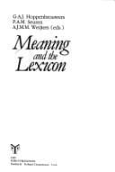 Tapa de Meaning and the lexicon