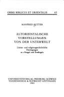 Tapa de Altorientalische Vorstellungen von der Unterwelt