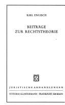 Tapa de Beiträge zur Rechtstheorie