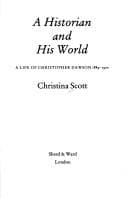 Tapa de A historian and his world