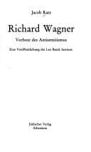 Tapa de Richard Wagner