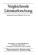 Tapa de Vergleichende Literaturforschung