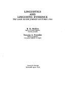 Tapa de Linguistics and linguistic evidence
