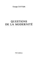 Tapa de Questions de la modernité