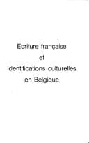 Tapa de Ecriture française et identifications culturelles en Belgique