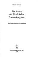 Tapa de Die Kosten des Westfälischen Friedenskongresses