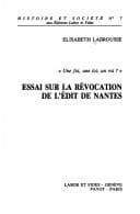 Tapa de Essai sur la révocation de l'Edit de Nantes