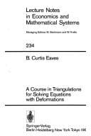 Tapa de A course in triangulations for solving equations with deformations