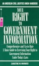 Tapa de Your right to government information