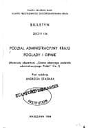 Tapa de Podział administracyjny kraju, poglądy i opinie (materiały ekspertyzy "Ocena obecnego podziału administracyjnego Polski" cz. 1)