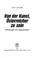 Tapa de Von der Kunst, Österreicher zu sein