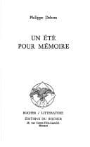 Tapa de Un été pour mémoire
