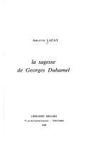 Tapa de La sagesse de Georges Duhamel