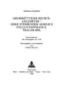 Tapa de Grossmütiger Rechtsgelehrter