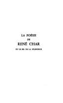 Tapa de La poésie de René Char