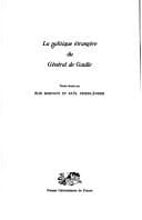 Tapa de La Politique étrangère du général de Gaulle