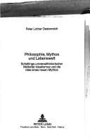 Tapa de Philosophie, Mythos und Lebenswelt