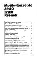 Tapa de Ernst Křenek