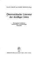 Tapa de Österreichische Literatur der dreissiger Jahre