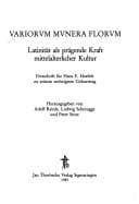 Tapa de Variorum munera florum