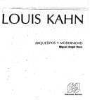 Tapa de Louis Kahn, arquetipos y modernidad