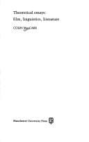Tapa de Theoretical essays
