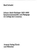 Tapa de Johann Jakob Redinger (1619-1688), Sprachwissenschaftler und Pädagoge im Gefolge des Comenius