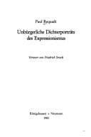 Tapa de Unbürgerliche Dichterporträts des Expressionismus