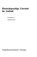 Tapa de Deutschsprachige Literatur im Ausland