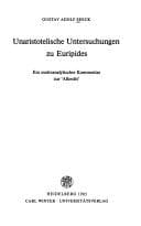 Tapa de Unaristotelische Untersuchungen zu Euripides
