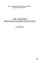 Tapa de The Grainger English folk song collection