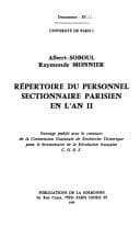 Tapa de Répertoire du personnel sectionnaire parisien en l'an II