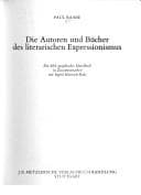Tapa de Die Autoren und Bücher des literarischen Expressionismus