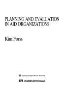Tapa de Planning and evaluation in aid organizations