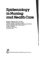 Tapa de Epidemiology in nursing and health care
