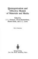 Tapa de Homogenization and effective moduli of materials and media