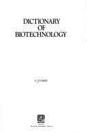 Tapa de Dictionary of biotechnology