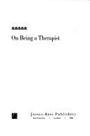 Tapa de On being a therapist