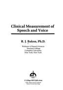 Tapa de Clinical measurement of speech and voice