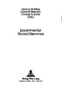 Tapa de Experimental social dilemmas