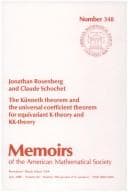 Tapa de The Künneth theorem and the universal coefficient theorem for equivariant K-theory and KK-theory